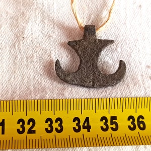 Ancient бронзовы amulet of a Viking warrior &quot;Battle ax&quot;. Historical artifact. Talisman of a warrior of Kievan Rus 9-11 centuries.