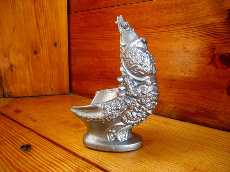 Antique collectible ashtray of the mid XX century from the USSR Cancer Antique metal ashtray from the USSR Ashtrays.