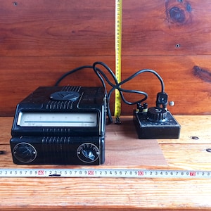 Vintage microammeter type M-95 for measuring current in amperes. Historical artifact. Electrical measuring instrument.