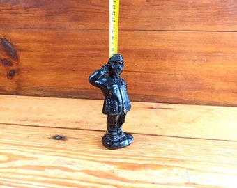 Antique figurine of a literary character - "The Brave Soldier Schweik". Historical artifact.  Antique gift.