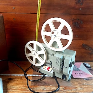 Vintage narrow-film projector &quot;Rus&quot; in original case. Cinematography of the USSR. Movie projectors. Movie lovers.