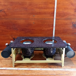 Rare vintage kerosene stove (Kerogas) for two burners for cooking over an open fire, 1965. Tourist stove. Antique gift.