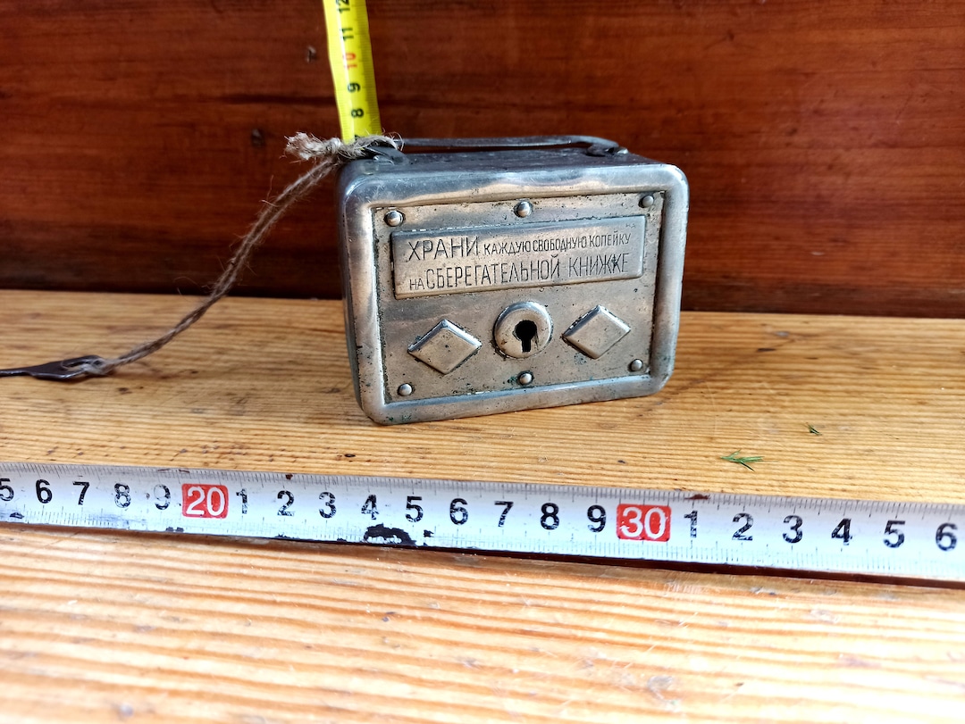 Antique Advertising Mechanical Piggy Bank From the USSR at the