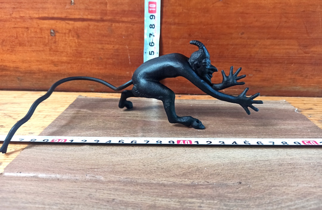 Vintage Cast Iron Devil Figurine satan Mephistopheles. Etsy