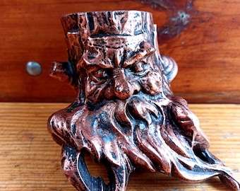 An antique ashtray or pencil holder on your desktop.&quot;Old Fairy Stump&quot;.  Antique souvenir. Halloween gift. Antique gift.
