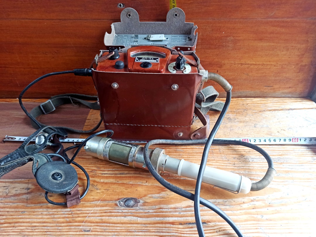 Old Soviet Army Dosimeter geiger Counter DP5A. Radiation Meter During