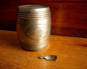 Antique USSR Metal Coin Bank, 1920s Moscow Mint, Historical Artifact