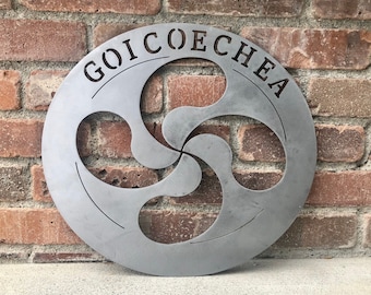 Basque Lauburu Personalized Metal Sign