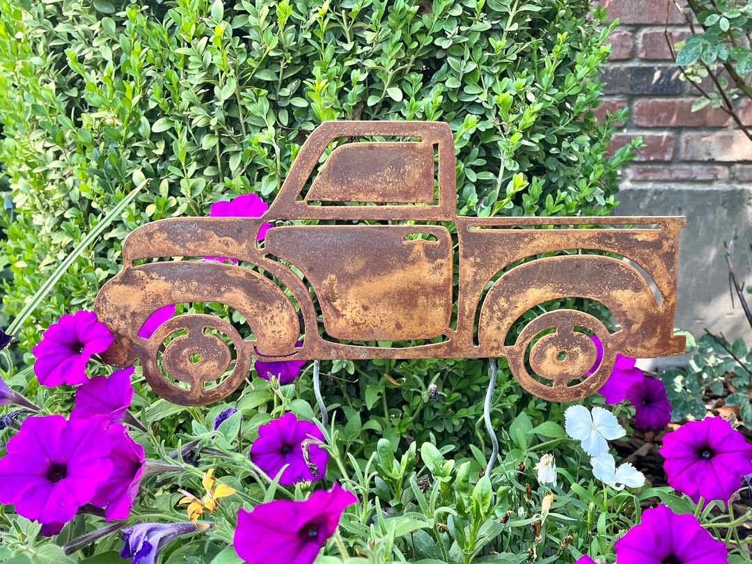 Rustic Truck Yard Art Farm Pickup Truck Classic Truck Metal Pickup Truck Etsy