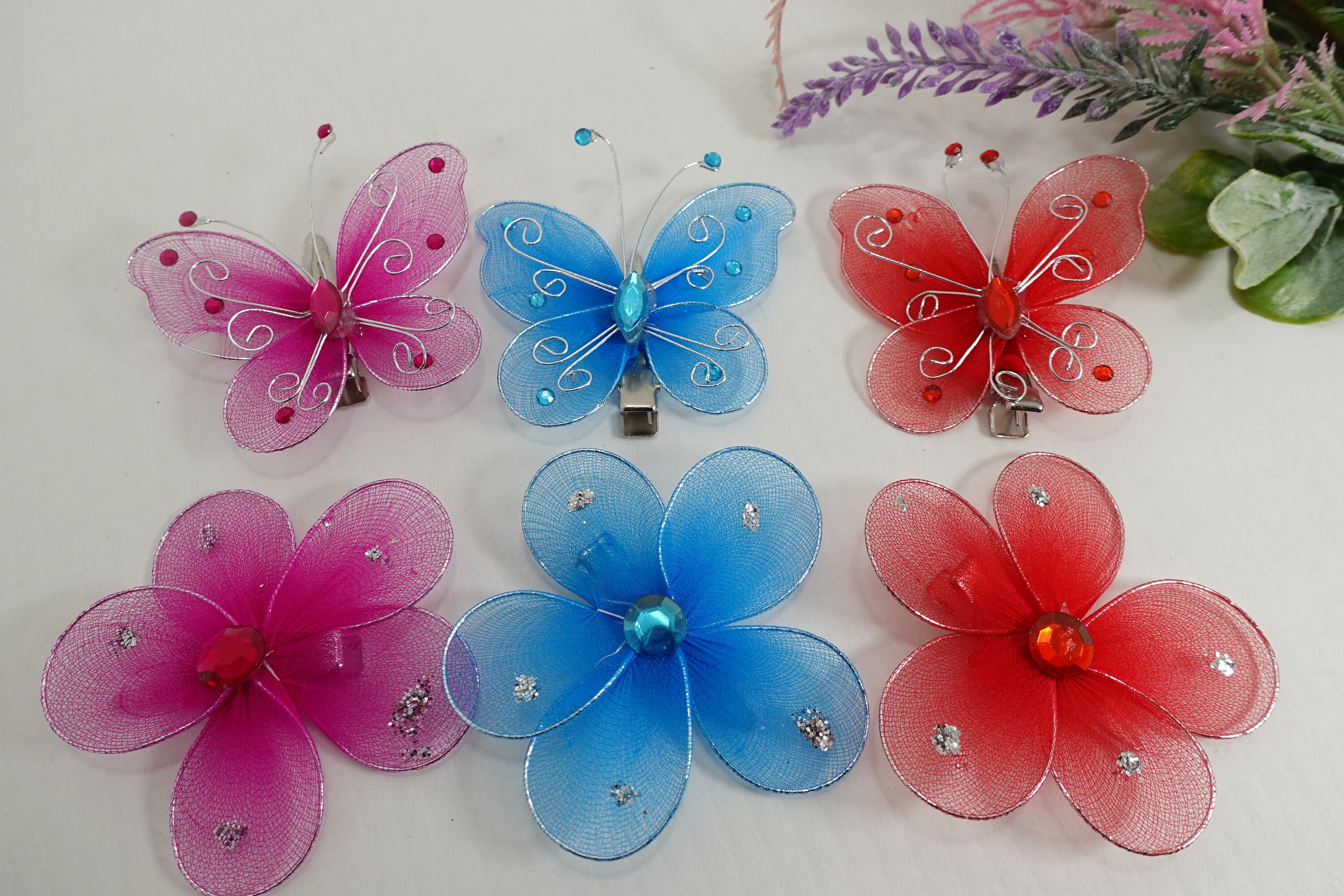 Butterfly Hair Clip Flower Hair Clip Cute Kids Hair Clips Etsy