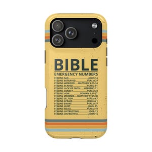 聖書の一節が刻まれた緊急電話番号付きiPhone 17ケース、信仰を守る保護具