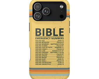 Bible Verse Emergency Numbers iPhone 17 Case, Religious Faith Protector