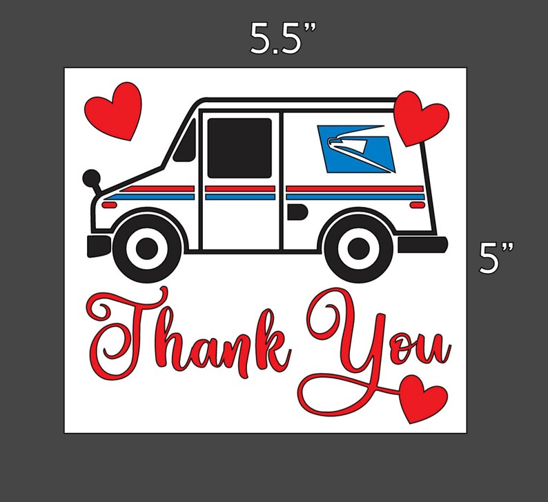 Mail Truck Sticker Etsy