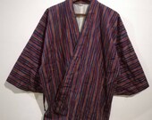 Vintage 80s 90s kimono noragi haori hanten jinbei japanese classic traditional design cardigan jacket japanese gift