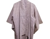 Vintage 80s 90s kimono noragi haori hanten jinbei japanese traditional cardigan classic antique jacket japanese gift size L XL