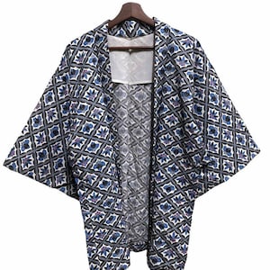 Vintage anos 80 90 unissex floral quimono noragi haori hanten jinbei japonês clássico tradicional design cardigan jaqueta presente japonês