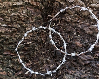 Large Barbed Wire Hoop Earrings