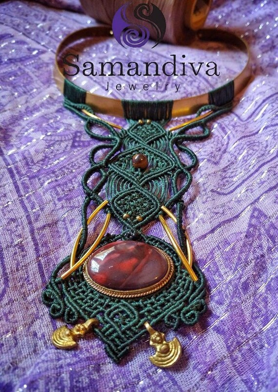 Collier Pendentifs En Cristaux De Guérison Bohème - 3 Pierres Naturelles (Opale, Quartz, Pietersite) - Fait Main