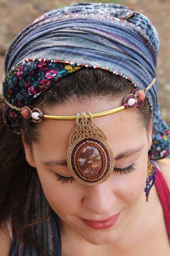 Tribal Handmade Macramé Headpiece Macrame Headpiece - Etsy main image 3