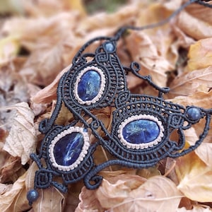Sodalite Micro-macrame Necklace