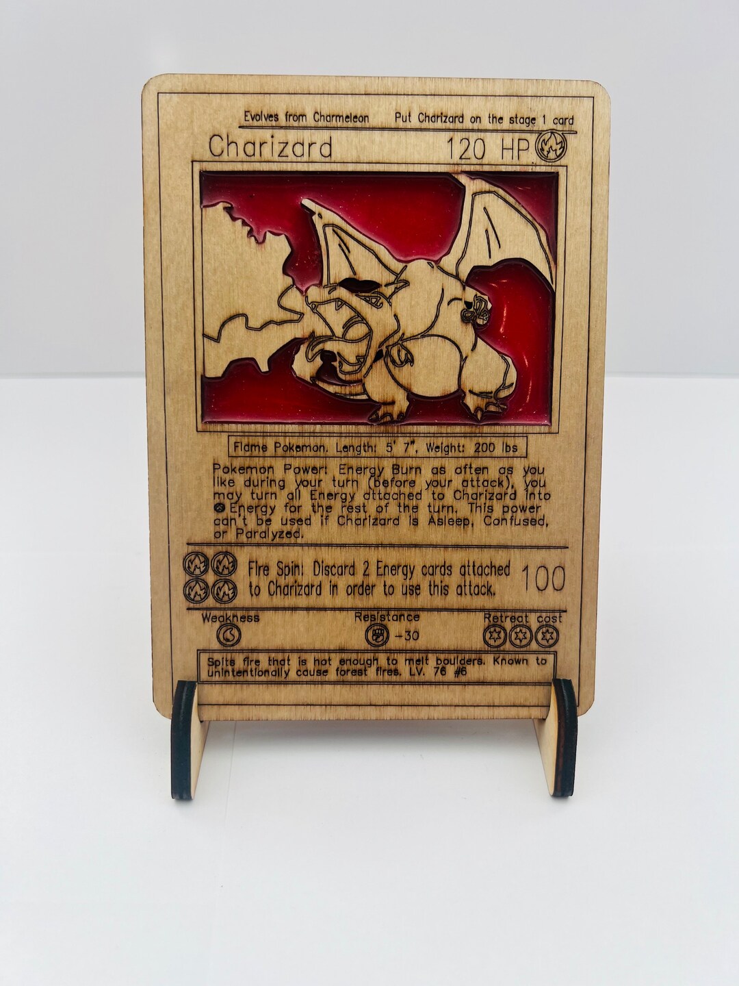Pokemon Card Wood Laser Cut Pokemon Handmade Wooden Card Etsy