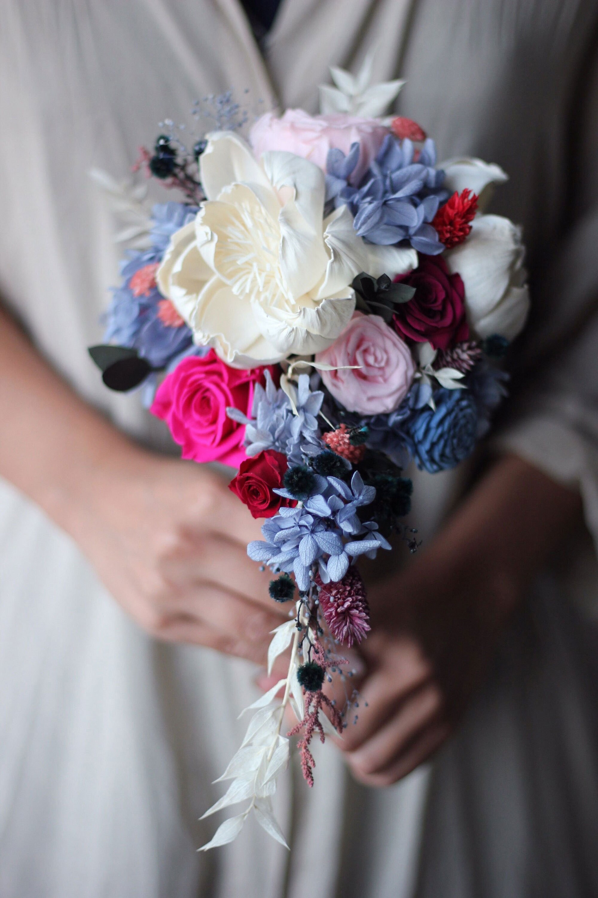 Eternal Roses bouquet Bridal bouquet with preserved flowers Etsy