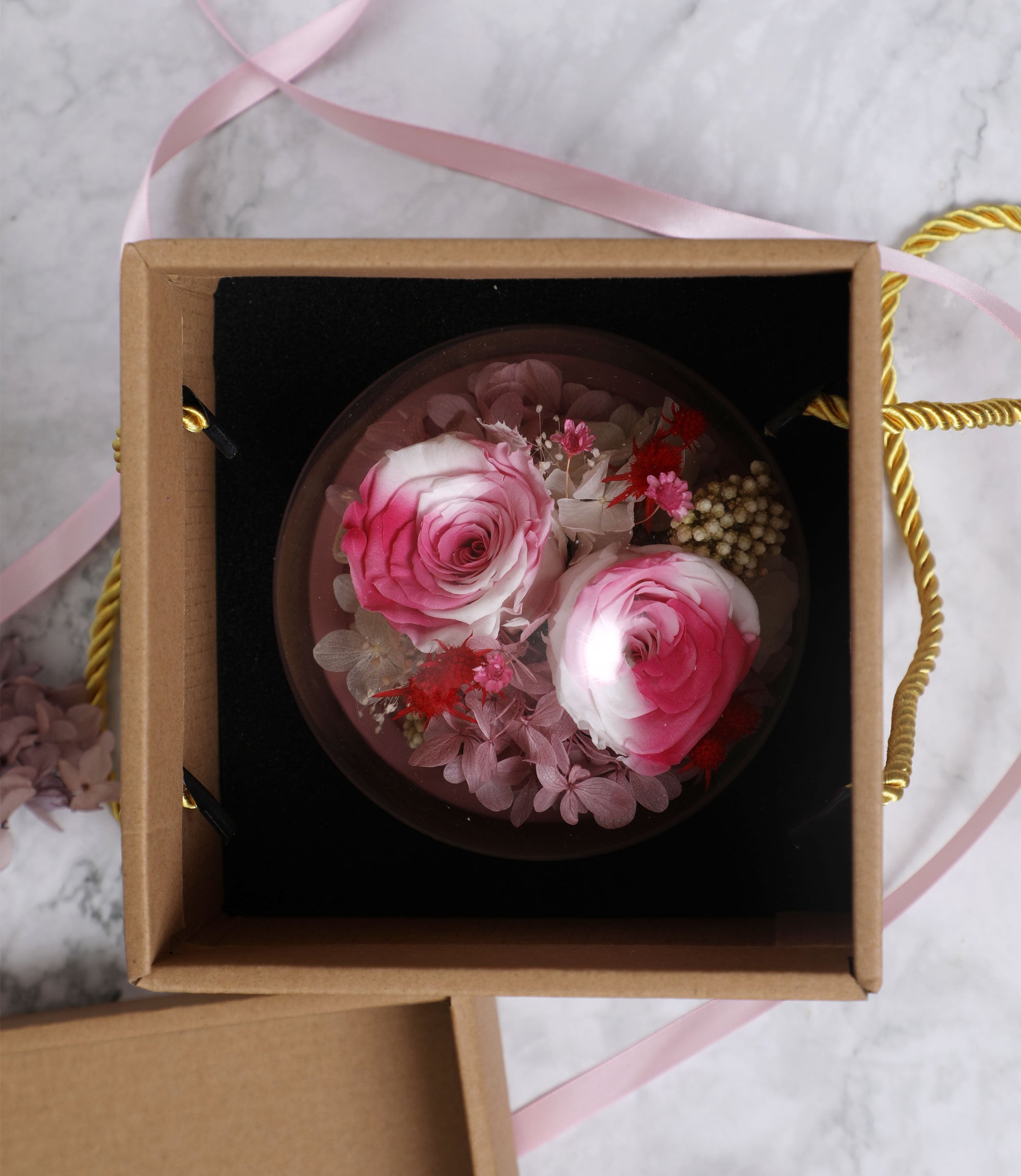 Dried Preserved Look Faux Roses in Light Pink - 17 – Finerly Decor