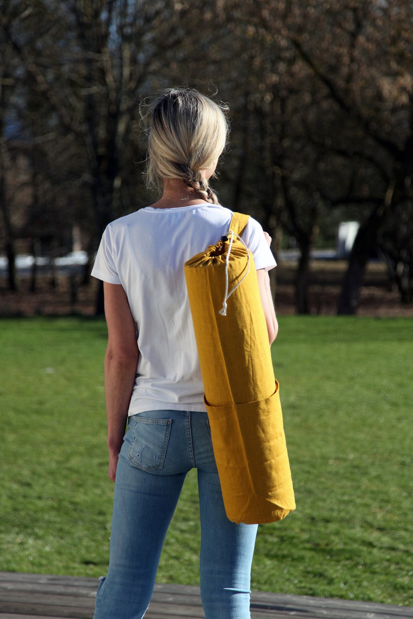 Linen Yoga Bag / Eco Yoga Bag for Mat / Natural Linen Yoga Mat Etsy