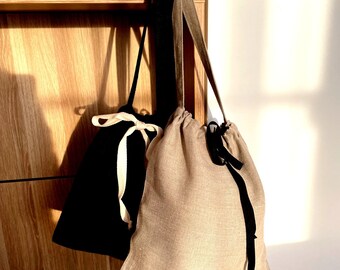 Linen Travel bag / Organized eco bag / Lingerie bag