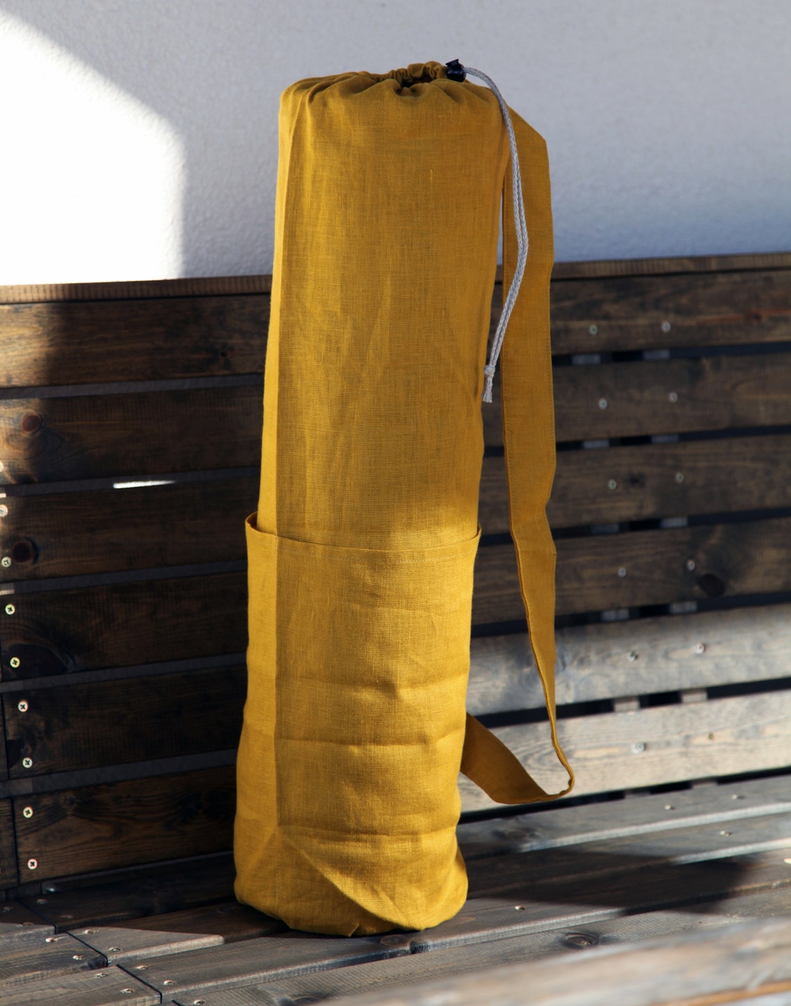 Linen Yoga Bag / Eco Yoga Bag for Mat / Natural Linen Yoga Mat Etsy