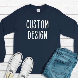 Aangepaste lange mouwen, aangepaste ontwerp, gepersonaliseerde shirt