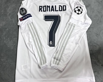 Real Madrid Ronaldo Champions League 2015/2016  Final White Home Jersey