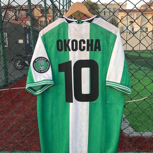 Nigeria 1996 Okocha retro jersey classic shirt , Retro Nigeria Jersey , Retro Football Shirt