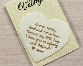 To my son wedding - heartfelt tie patch groom gift from mom for son getting married