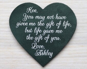 Stepfather gift from bride wedding tie patch for stepdad