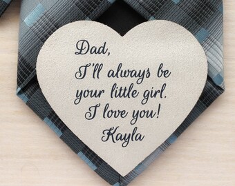 Tie patch for dad personalized gift from daughter for father of the bride Always your little girl