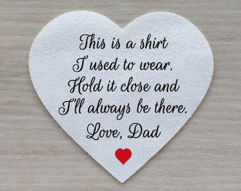 Memorial keepsake gift heart patch for shirt pillow memory bear patch