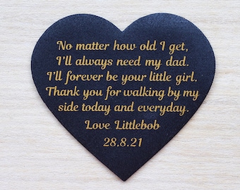 Father of the bride gift from daughter to dad Wedding tie patch for father