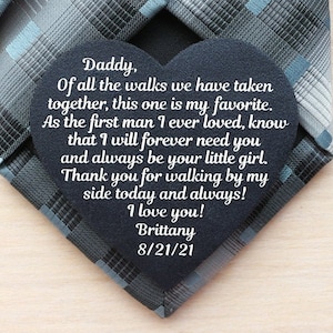 Wedding tie patch father of the bride gift