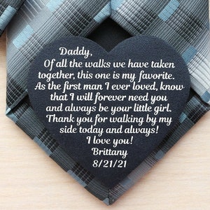 Wedding tie patch father of the bride gift