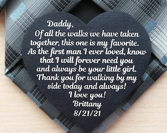Wedding tie patch father of the bride gift