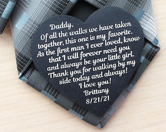 Tie patch father of the bride wedding gift