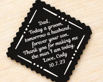 Father of the groom gift from son to dad Wedding gift from groom Thank you dad sentimental gift