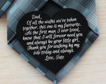 Custom iron on tie patch for father of bride wedding patch for dad