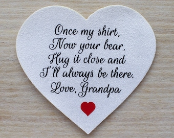 Memory bear patch memorial keepsake gift heart patch for shirt pillow