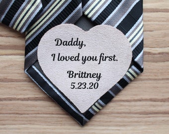 Wedding tie patch for father from bride personalized tie patch on wedding day iron on patch to father of the bride for dad wedding gift