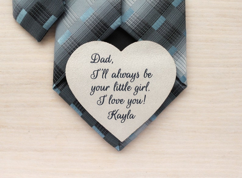 Tie patch for dad personalized gift from daughter for father of the bride Always your little girl