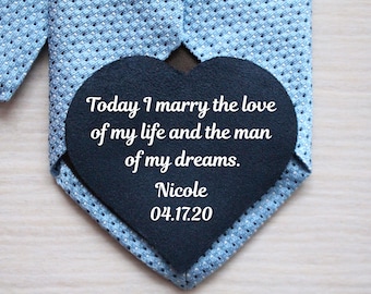 Tie patch groom wedding gift from bride to groom custom wedding tie patch sew on or iron on patch for groom