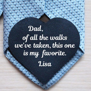 Father of the bride wedding favors for dad custom tie patch for father from bride personalized tie patch on wedding day