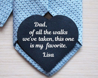 Father of the bride wedding favors for dad custom tie patch for father from bride personalized tie patch on wedding day